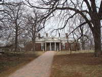 Thomas Jefferson's Monticello in Charlottesville, VA.